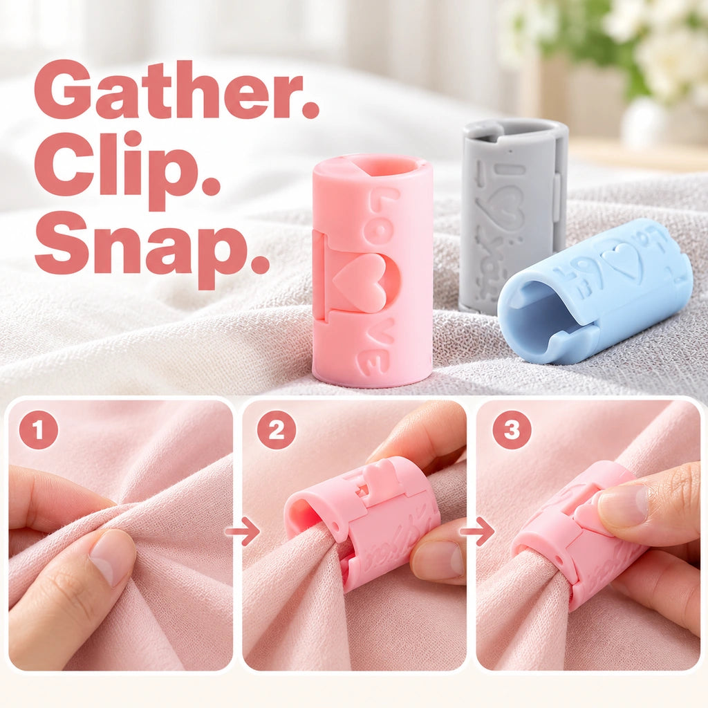 12-Pack Adjustable Bed Sheet Clips — Pin-Free Fasteners, Random Colors