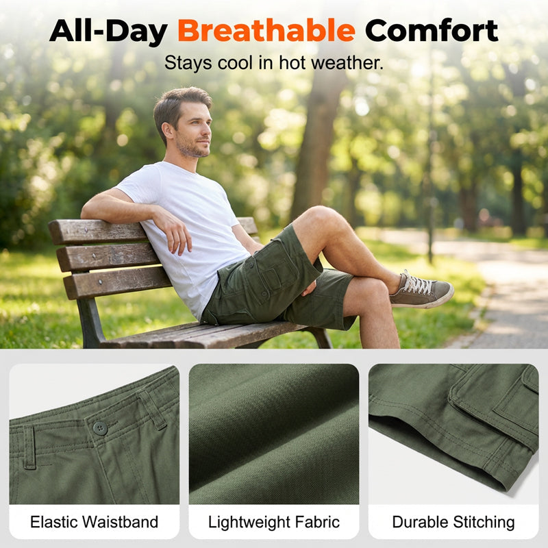 🩳 Men's Outdoor Tactical Cargo Shorts – Multi-Pocket, Durable & Quick-Dry Casual Wear ⛰️