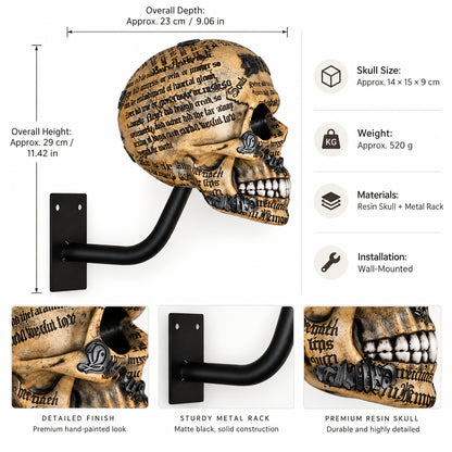 💀 Show Off Your Helmet in Style! Heavy-Duty Skull Helmet Holder & Wall Mount Display 🏍️🔥