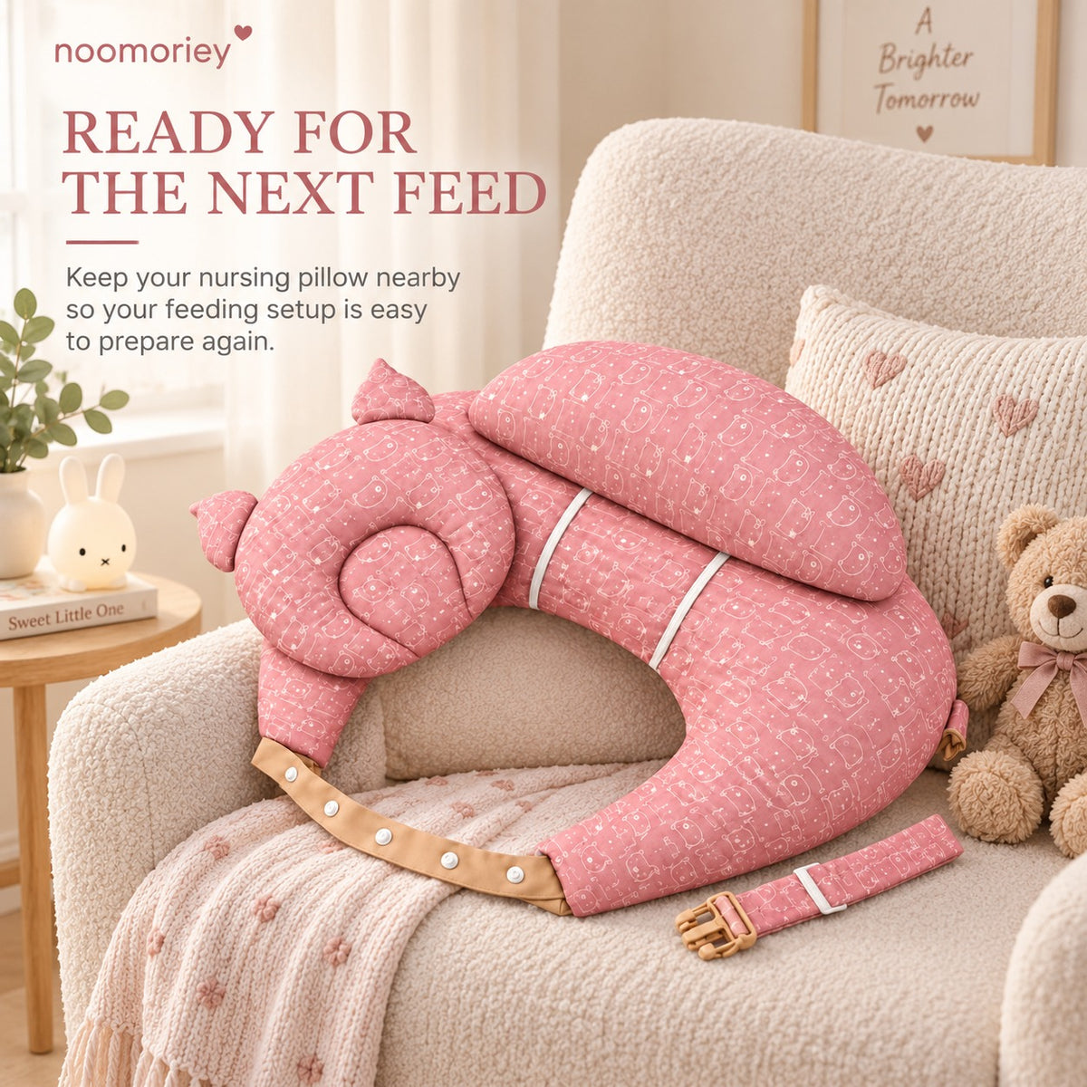 Wearable Nursing Pillow | Ergonomic Feeding Cushion with Adjustable Strap