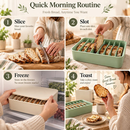🍞 Flexible Silicone Bread Keeper – Separate Slices for Instant Toasting