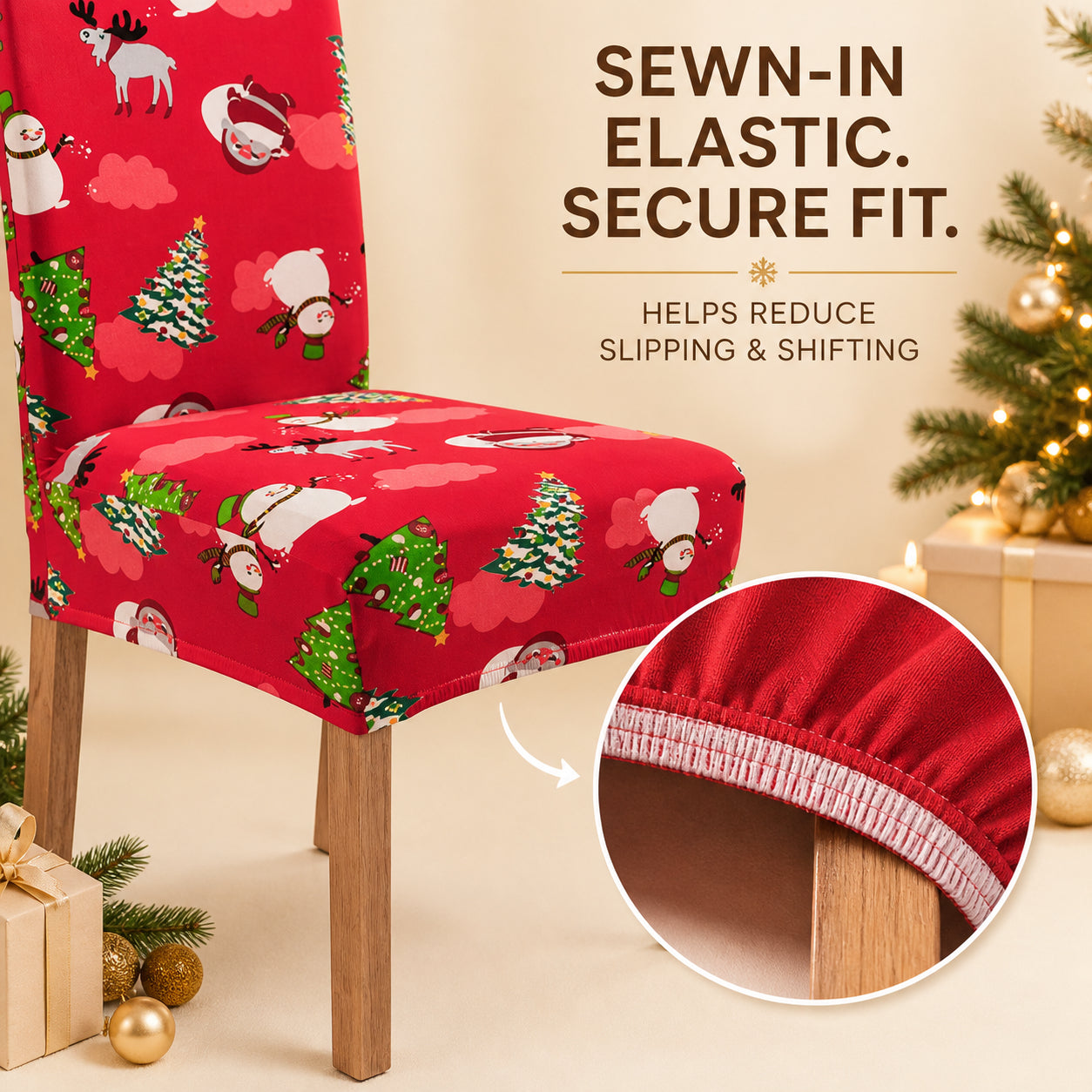 ✨ Transform Your Dining Room in Seconds! 🎄 Ultra-Stretch Christmas Chair Covers 🪑🔥