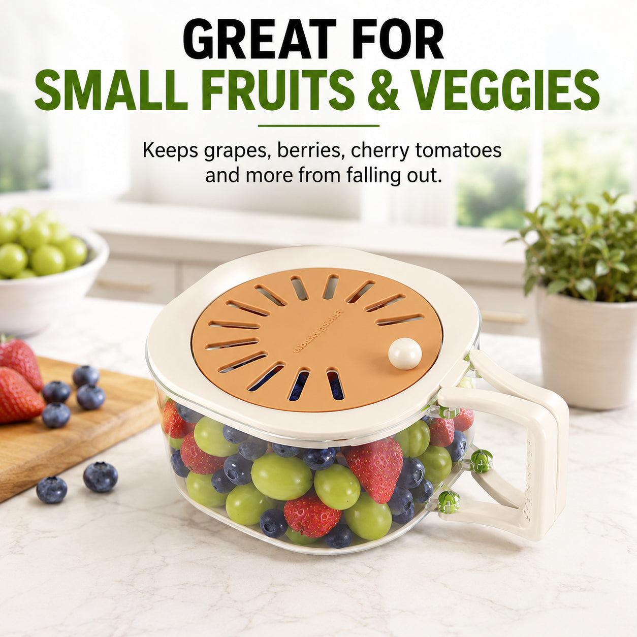 3-Pack Fruit & Vegetable Washing Bowl Set | Wash, Drain & Store 🥗✨