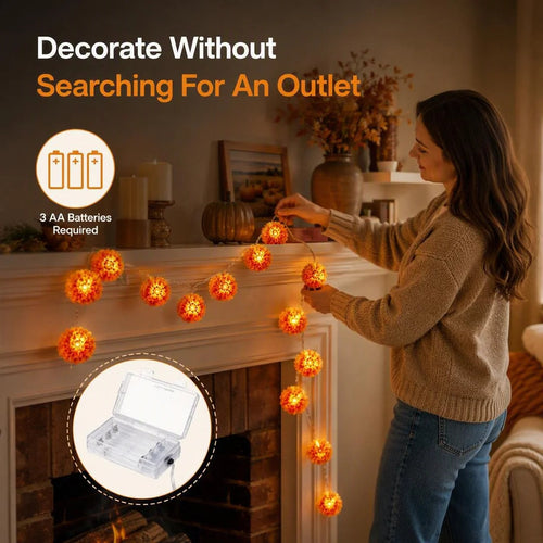 🌼 Illuminate Your Ofrendas with Warmth! Marigold LED Memorial String Lights✨