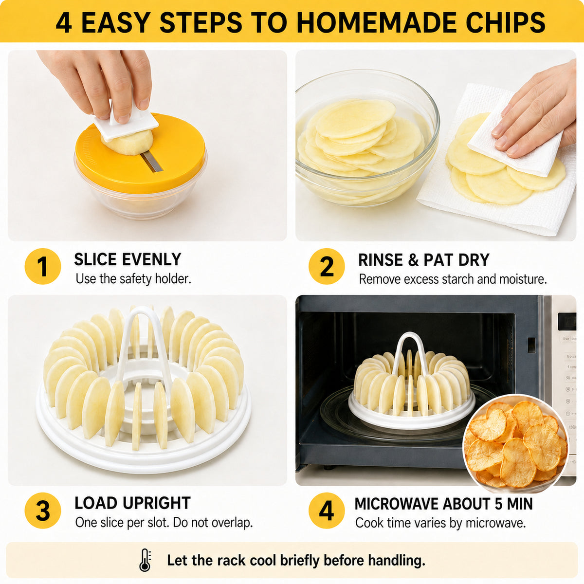 🥔 Crispy Chips in Just 5 Minutes — Zero Oil Required! DIY Microwave Potato Chip Maker Set 🍟✨
