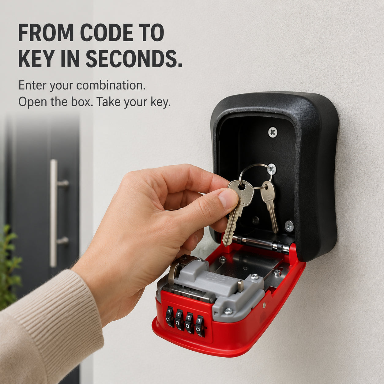 🔐Never Get Locked Out Again  | Secure 4-Digit Wall-Mounted Key Lock Box 🏡