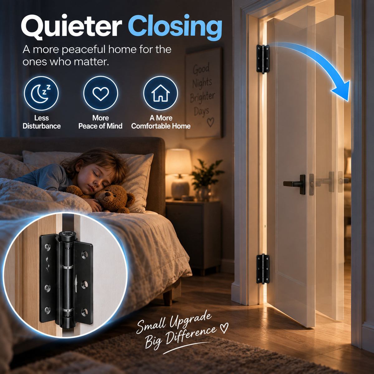 🔥 Must-Have Home Upgrade! Silent Soft-Close Self-Closing Door Hinge 🚪