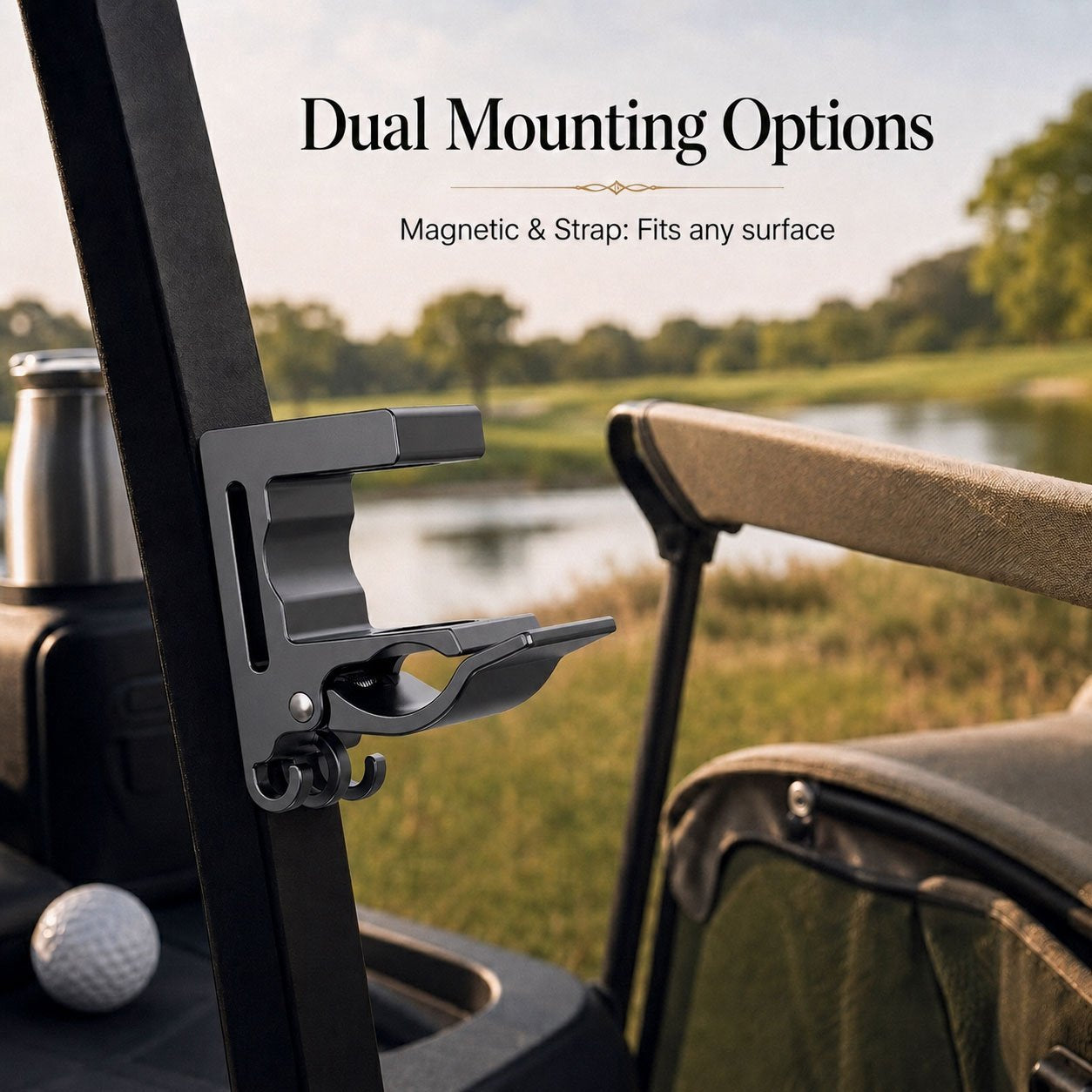 ⛳️ Premium Magnetic Cigar Clip for Golf Carts | Ultra-Strong Magnet & Silicone Grip 💨