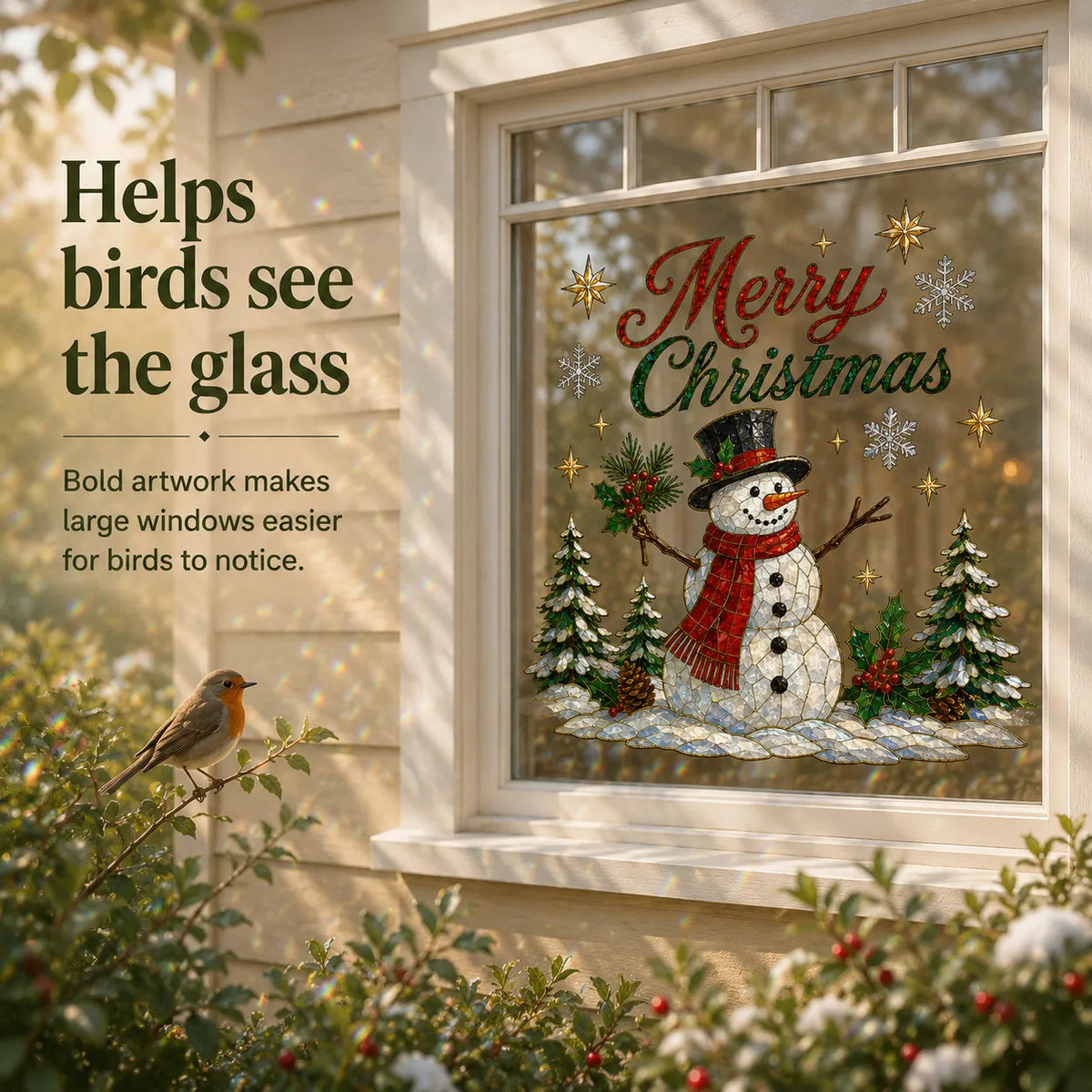 🪟Magical Christmas Scenic Window Clings – Double-Sided Reusable Holiday Glass Stickers