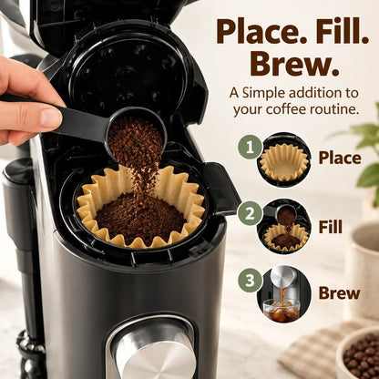 ☕ Basket-Style Paper Coffee Filters – Cleaner Brew & Easy Cleanup ✨