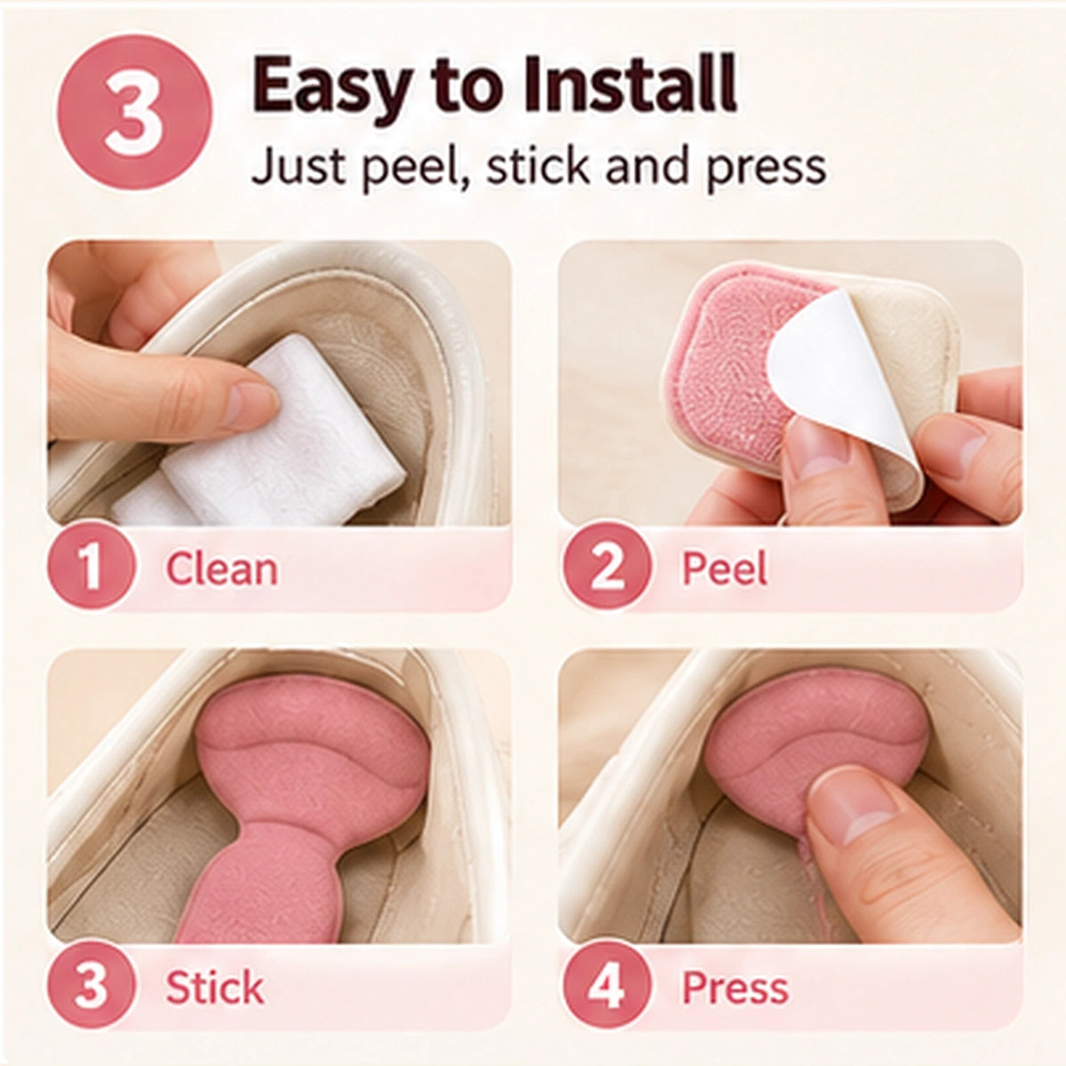 Heel Anti-friction Pads(4Pcs)