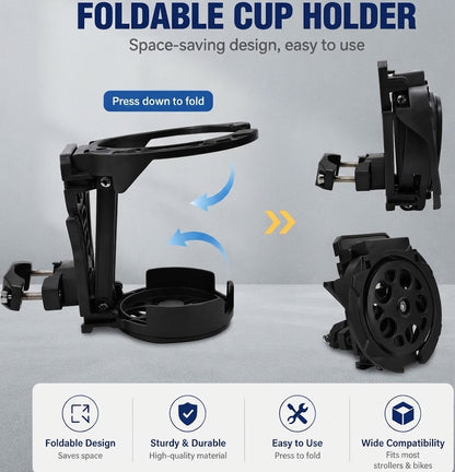 🏍️⚙️Foldable bicycle water bottle cage - suitable for scooters, strollers, and cycling