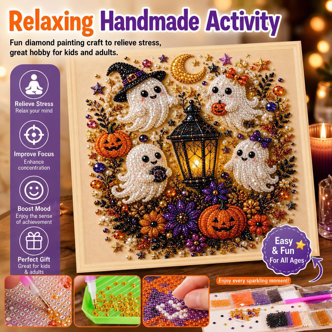 👻💎Halloween Ghost Pearl Art DIY Kit