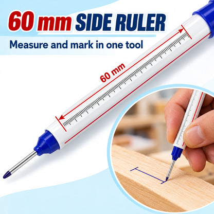 📏 5-Piece Long-Nose Deep-Hole Woodworking Marker Set