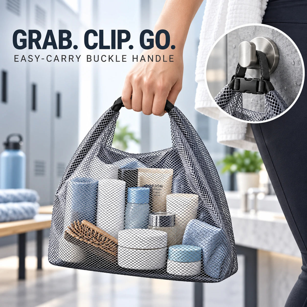 🧴Water-Resistant Travel Toiletry Caddy Set – Large & Small