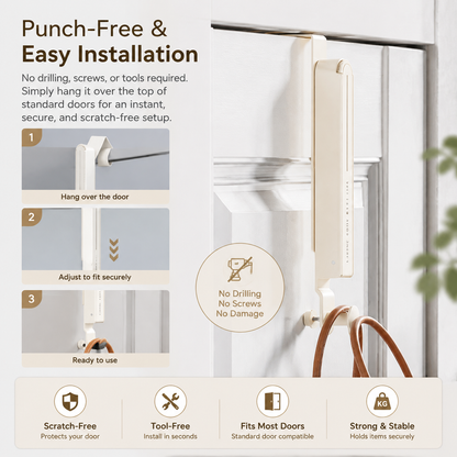 🛠️Retractable and foldable wall hooks - portable clothes rack