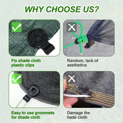 Shade Clothes Clips 50 Pack Black - Heavy Duty Lock Grip