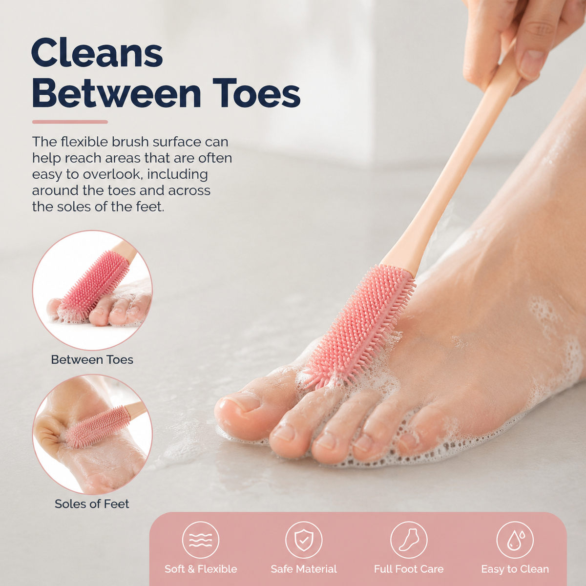 Soft Rubber Foot Brush