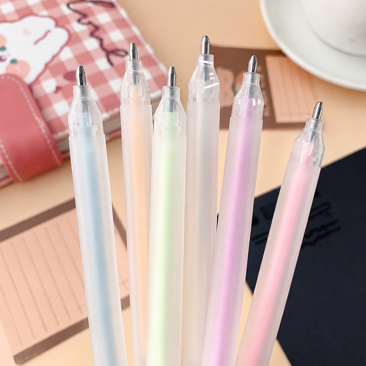 🎨🖊️Macaron-colored dot gel pen set