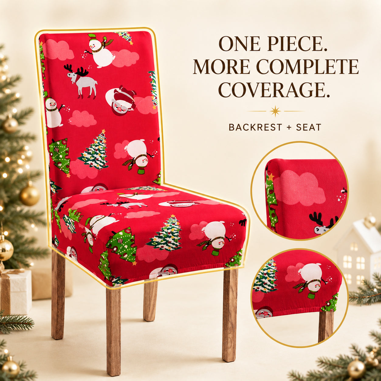 ✨ Transform Your Dining Room in Seconds! 🎄 Ultra-Stretch Christmas Chair Covers 🪑🔥