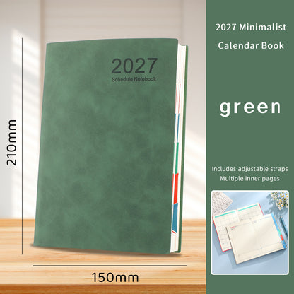 📅 2027 Deluxe Daily Planner with Pen – Waterproof Cover & Color-Coded Index 🖊️