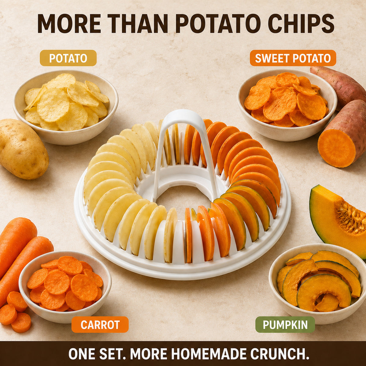 🥔 Crispy Chips in Just 5 Minutes — Zero Oil Required! DIY Microwave Potato Chip Maker Set 🍟✨