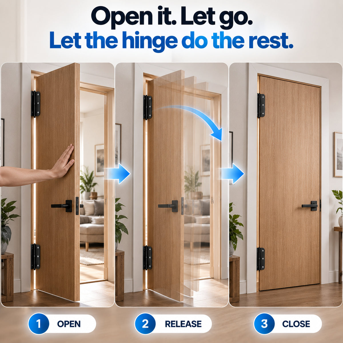 🔥 Must-Have Home Upgrade! Silent Soft-Close Self-Closing Door Hinge 🚪