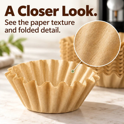 ☕ Basket-Style Paper Coffee Filters – Cleaner Brew & Easy Cleanup ✨