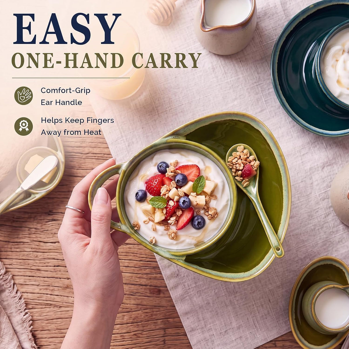 🥣 2-in-1 Cereal & Snack Bowl ✨ Keep Every Bite Crunchy & Enjoy More in One Bowl