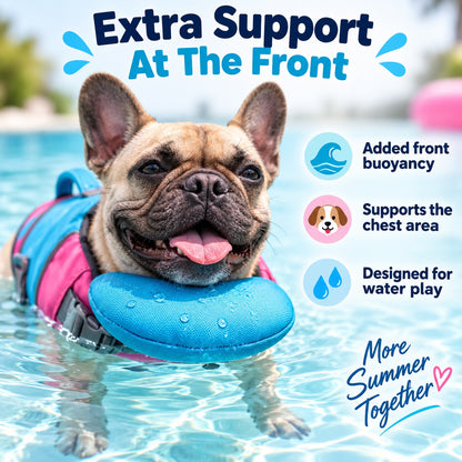 🐶 3-in-1 Safety Swim Gear for Dogs! 🌊 High-Buoyancy Life Vest 🤿 Front Head Support & Easy-Grab Handle 💕