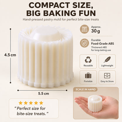 🥮 Bakery-Quality Desserts at Home! Creative Double-Ended Pastry & Mooncake Stamp Mold ✨