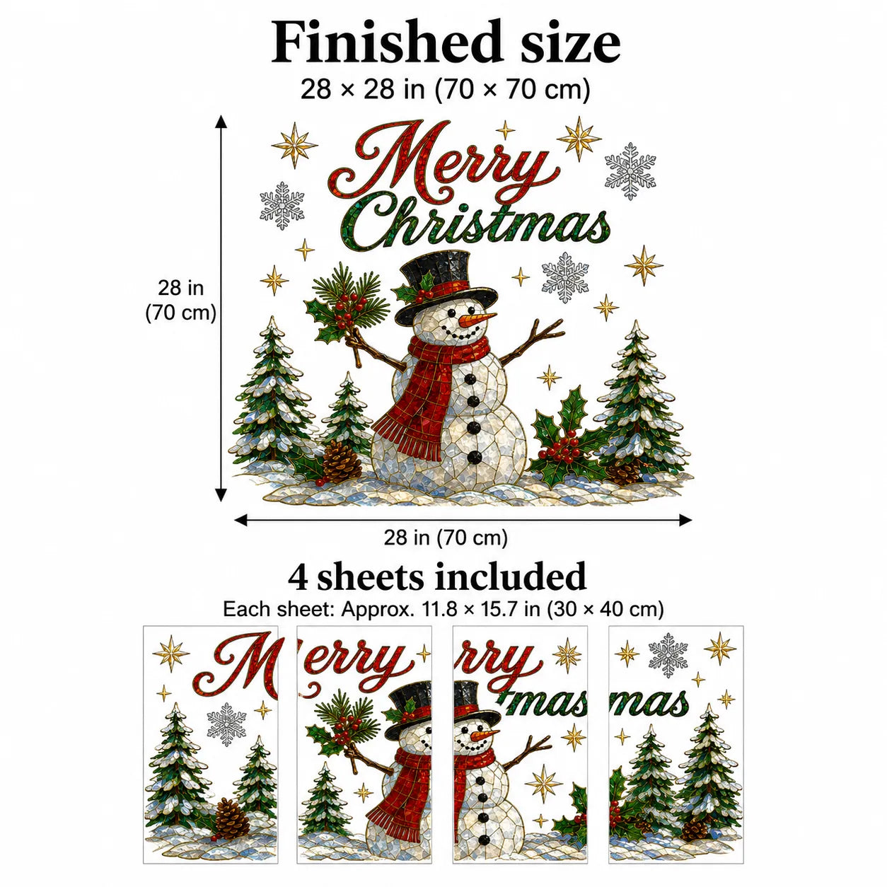 🪟Magical Christmas Scenic Window Clings – Double-Sided Reusable Holiday Glass Stickers