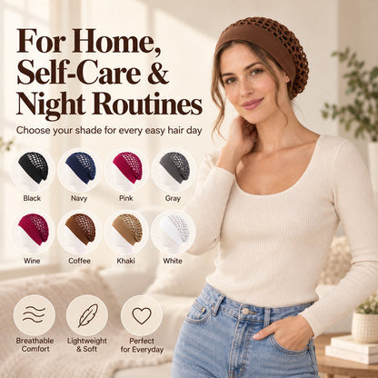 🌿 Gentle on Hair & Scalp! Breathable Elastic Mesh Hair Net Cap 🎀