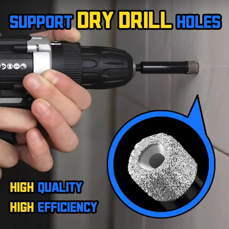Heavy-Duty Diamond Drill Bit Kit (6 Pcs) - Fast & Precise Hole Saw for Ceramic, Tile & Stone 💎🔥