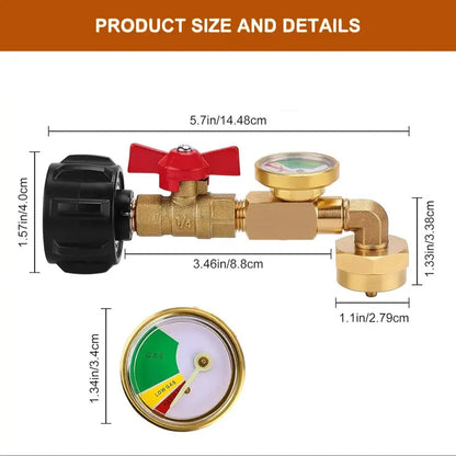 💰⛽ Propane Refill Adapter with Valve & Gauge