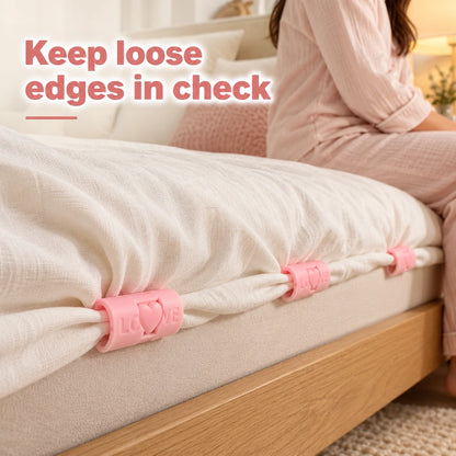 12-Pack Adjustable Bed Sheet Clips — Pin-Free Fasteners, Random Colors