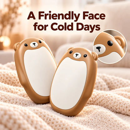 🔋Rechargeable Bear Hand Warmers— Magnetic, 3 Heat Settings & Pocket-Size Design