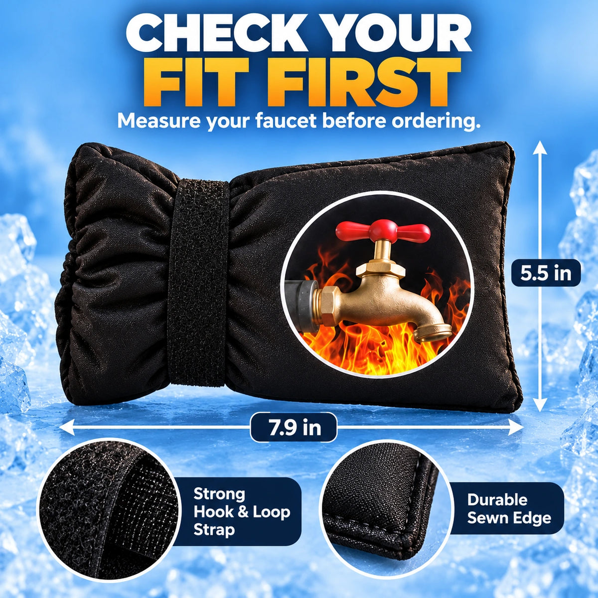 ❄️Insulated Outdoor Faucet Covers for Winter Freeze Protection