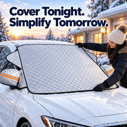 🚘Magnetic-attach windshield snow shield