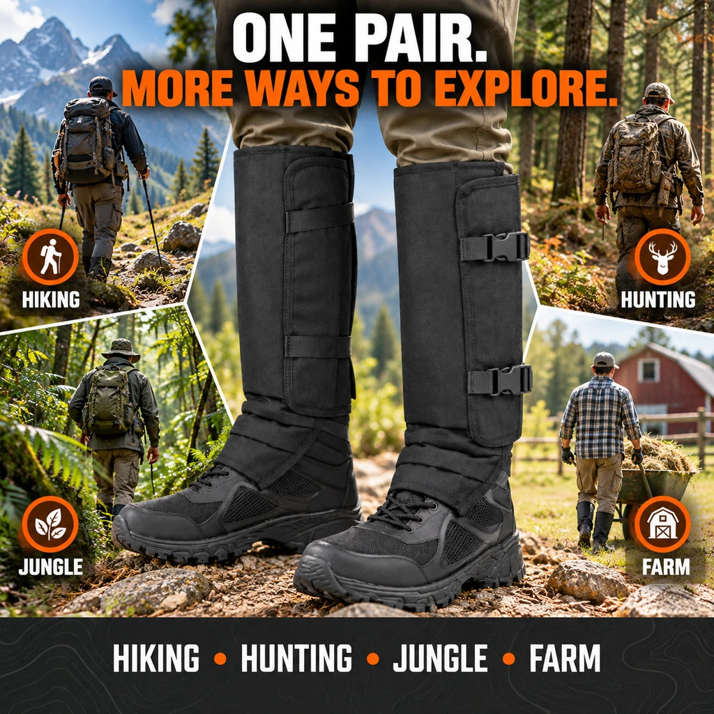🥾Adjustable Snake-Resistant Leg Gaiters for Hiking & Hunting