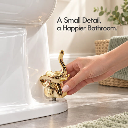 ✨2 Pack Golden Elephant-Shaped Toilet Base Bolt Decorative Cover