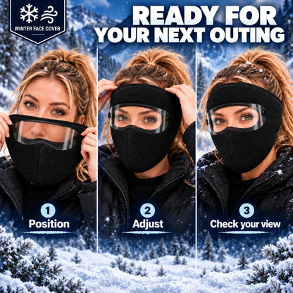 🧣Winter Fleece Face Mask (2-Pack, with Detachable Goggles)