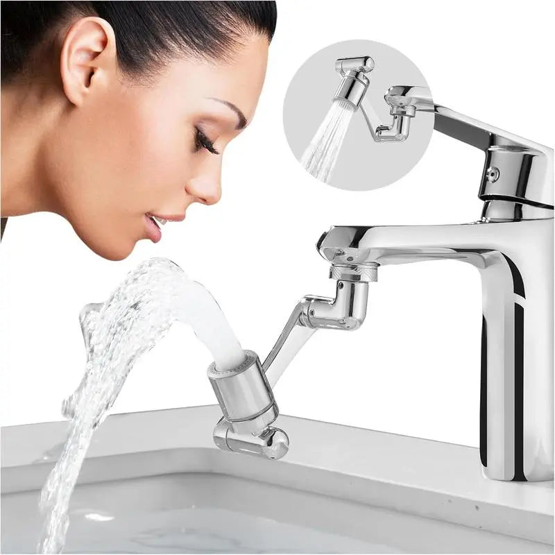 🦾🌊 Metal Faucet Extender with 1440° Rotation Brass Aerator