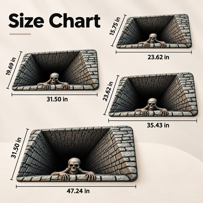 🎃Halloween Front Door Mat – Festive 3D Visual Skull & Clown Horror Rug