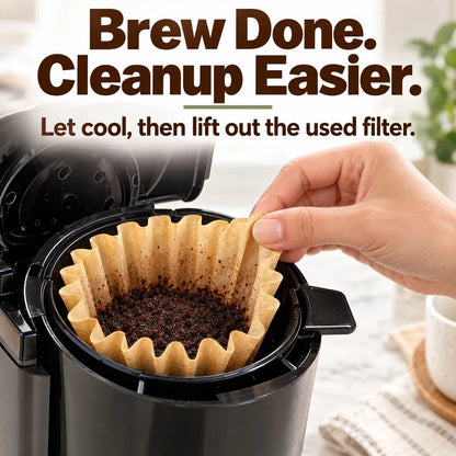 ☕ Basket-Style Paper Coffee Filters – Cleaner Brew & Easy Cleanup ✨