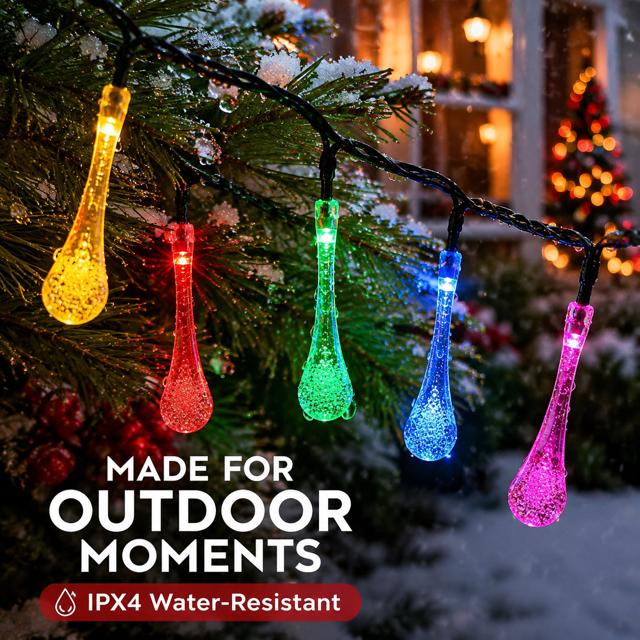 🎄 Transform Your Home Into a Christmas Wonderland! Solar LED Lighted Garland for Porch, Patio & Fence ✨🏡