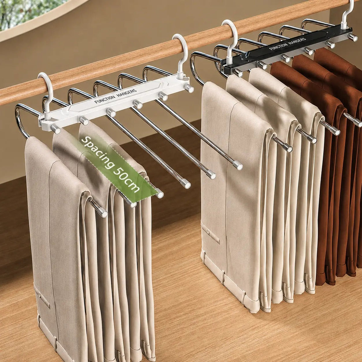 Space Saving 6-Layer Pants Hanger for Storage Organization