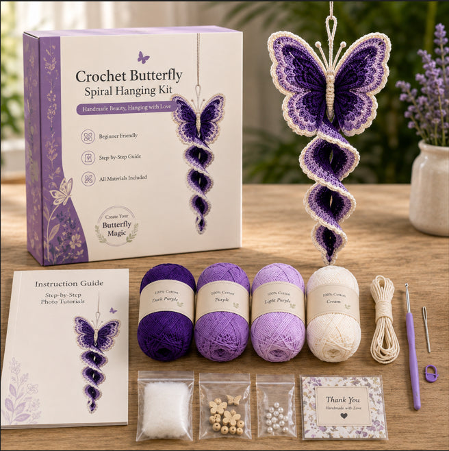 🌿 All-in-One Crochet Animal Hanging Kit | Relaxing & Easy DIY Craft for Beginners 🧶