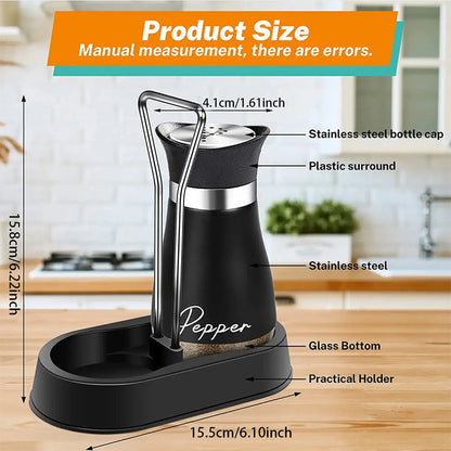 🐧 Penguin Design Salt and Pepper Shaker Set – Cute Shape, 304 Stainless Steel & Precision Dispensing Lid ✨