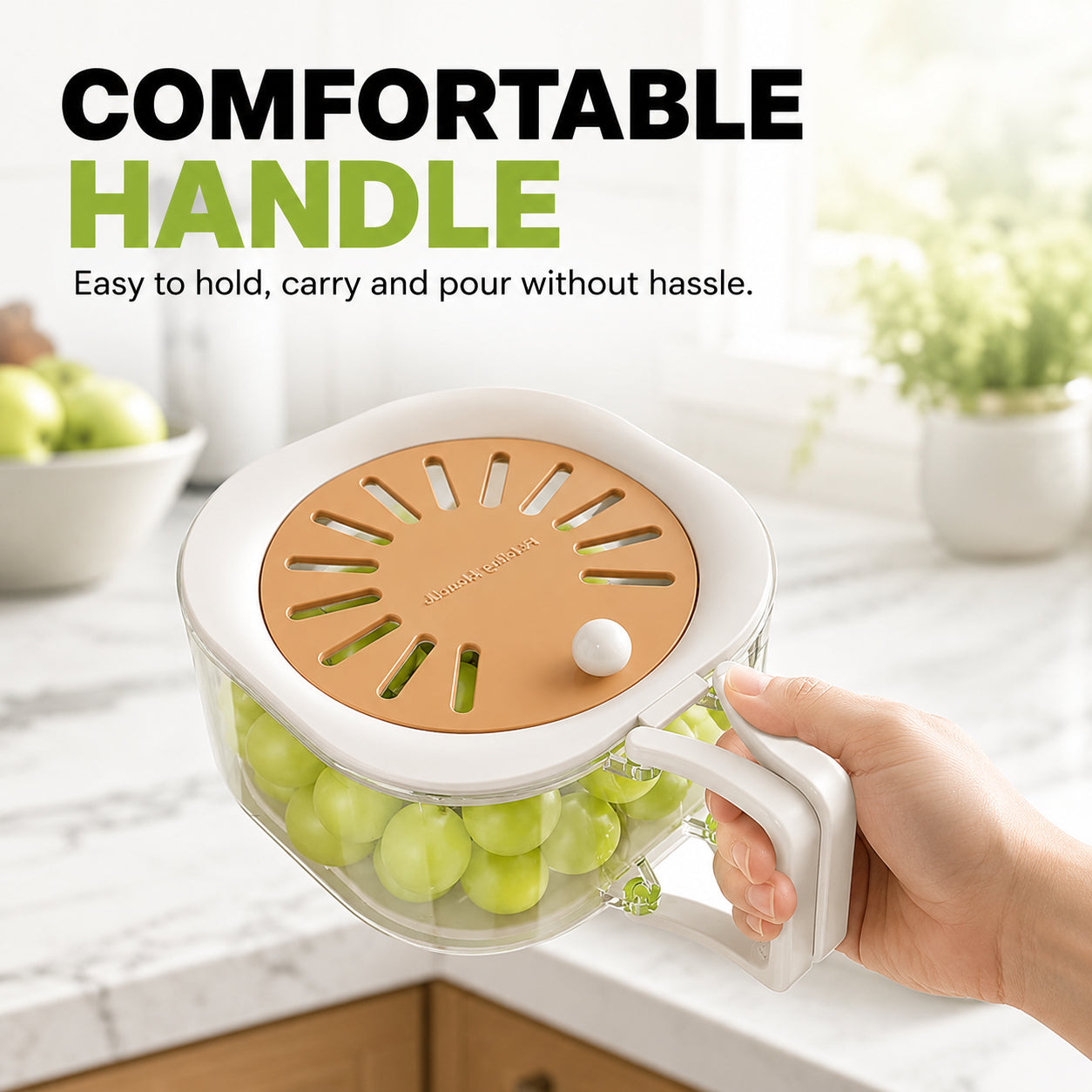 3-Pack Fruit & Vegetable Washing Bowl Set | Wash, Drain & Store 🥗✨